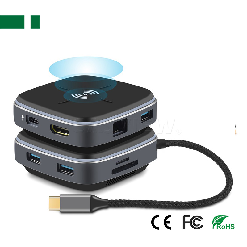 CDC-8901 Multifunctional Type-C Docking Station with Wireless Charger