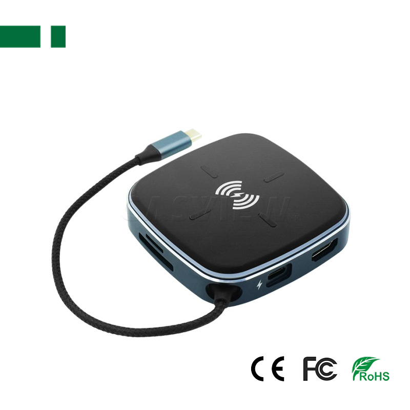 CDC-8901 Multifunctional Type-C Docking Station with Wireless Charger