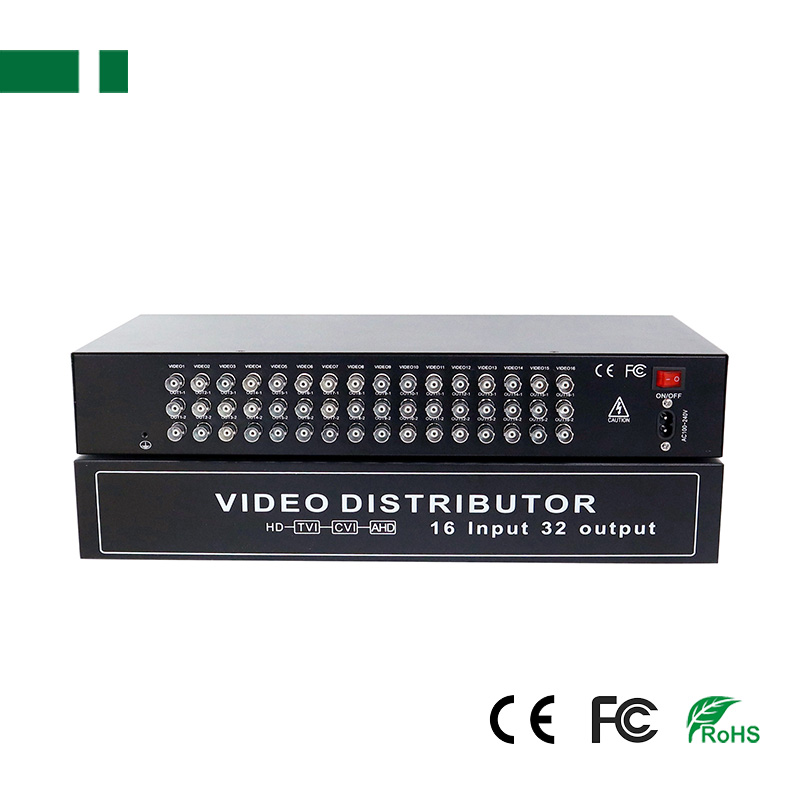 CDV-H1632 16 in 32 out 1080P HD AHD TVI CVI Video Distributor