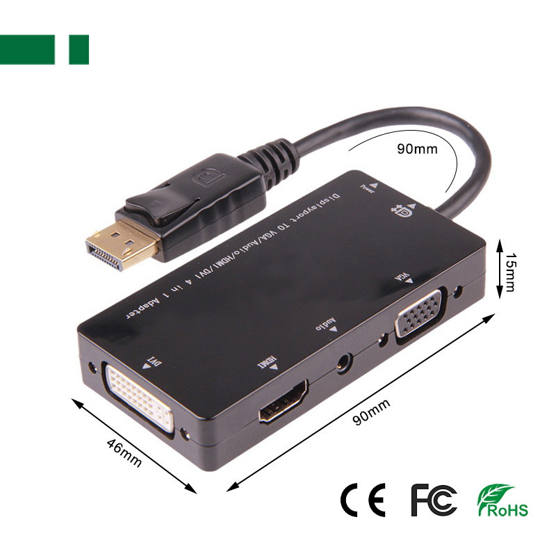 CHV-57 Displayport Male to HDMI VGA DVI Audio Female Adapter