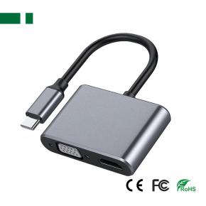CHM-TC201 USB 3.1 Type-C to HDMI + VGA Adapter (2 in 1)