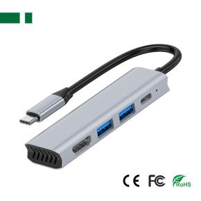 CHM-TC404 4K@30Hz USB 3.1 Type-C to HDMI+USB3.0+USB2.0+PD Adapter