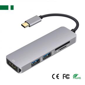 CHM-TC502 4K@30Hz USB 3.1 -C to HDMI+ USB3.0 & 2.0+SD+TF Adapter (5 in 1)