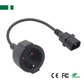 C14 to CEE7 socket power extension cord SC-01
