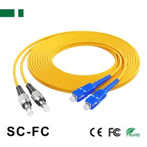 SC/UPC-FC/UPC Double-core Single-mode Optical Fiber Patch Cord