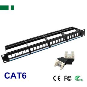 CPP04-6-24DF 24-Port UTP Cat6 Patch Panel for 19 Inch Rack Mount