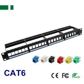 CPP04-6-24DFC 24-Port UTP Cat6 Patch Panel for 19 Inch Rack Mount