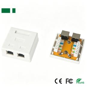 CRJ-102-6S 2 Ports Shielded Cat6 Keystone Module Connector for Wall Plate - 副本