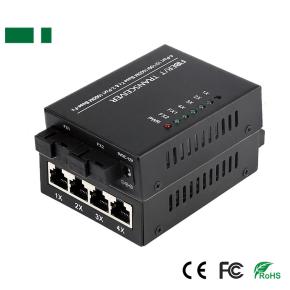 CFS-G102-2F4E Gigabit 2 SC to 4 RJ45 Fiber Optic Transceiver