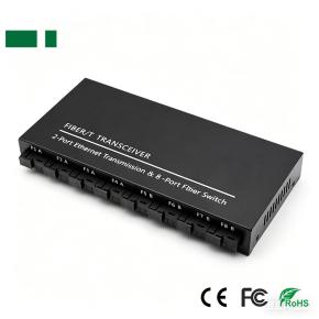 CFS-G102-8F2E Gigabit 8 SC to 2 RJ45 Fiber Optic Transceiver