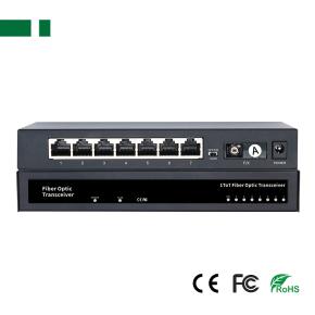 CFS-501F7E 100Mbps 1*SC to 7*RJ45 Fiber Optic Transceiver