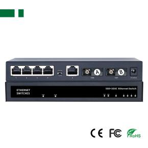 CFS-G5012F4E 1.0Gbps 2*SC+1*Uplink to 4*RJ45 Fiber Optic Transceiver