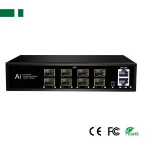 CFS-G518F2E-SFP 1.0Gbps 8*SFP to 2*RJ45 Fiber Optic Transceiver