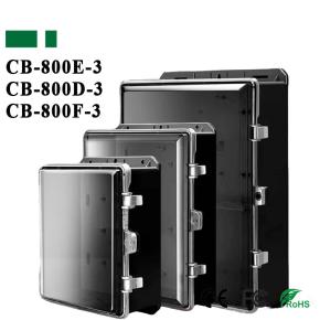 CB-800D-3 CB-800E-3 CB-800F-3 Black Outdoor ABS Rainproof Plastic Junction Box