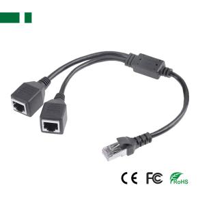 CRJ-MF101 1*2 100Mbps RJ45 Ethernet Splitter Cable