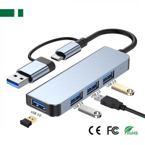 CHM-TC408 4-in-1 Type-C & USB 3.0 to 4*USB Adapter