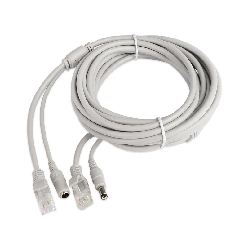 4 cores network+power 2 in 1 extension cable for IP Cameras and NVR System